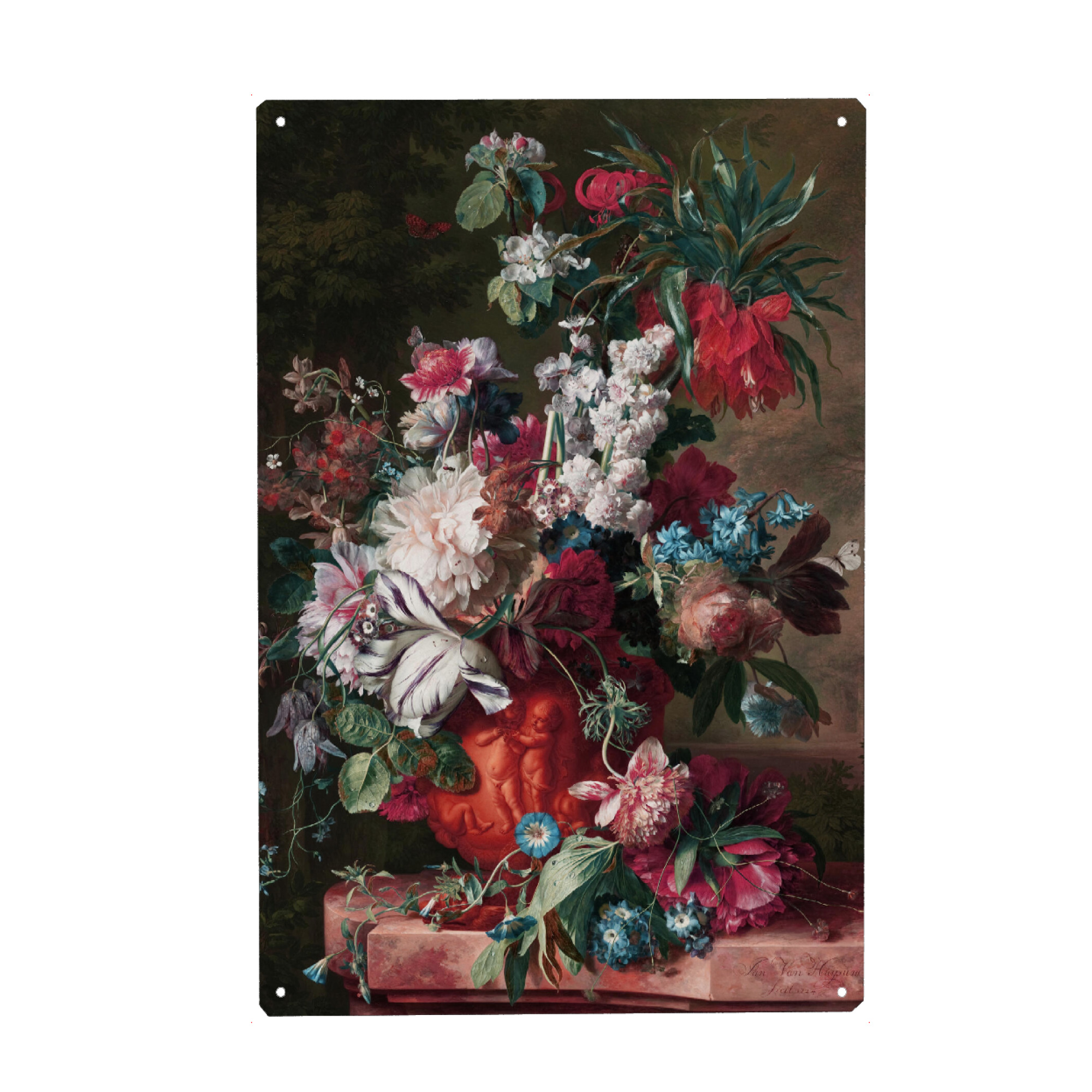 Metall Poster "Blumenstrauß in einer Urne" artboxONE - Natur,Floral,Liebe,Für Mama