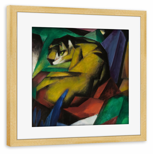 Poster mit Rahmen kiefer "Bunter Tiger" artboxONE - Natur,Reise,Tiere