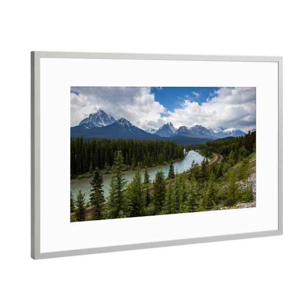 Poster mit Rahmen Silber "Der Bow River" artboxONE - Natur,Reise