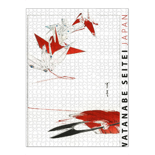 Puzzle Ravensburger "Watanabe Seitei - Bird Origami" artboxONE - Tiere,Abstrakt,Geometrie - Vogel,Origami,Japan,Abstrakt,Gemälde,Malerei,Kunst