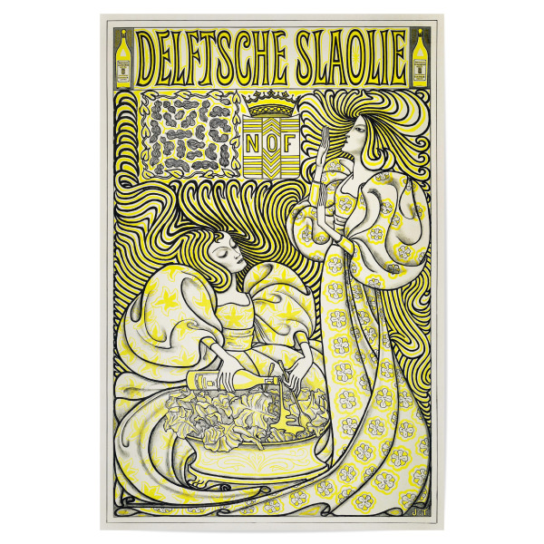 Poster "Toorop - Delft Salad Oil" artboxONE - Typografie,Menschen - Jugendstil,Werbung,Werbeplakat,Frau,Verspielt,Plakat