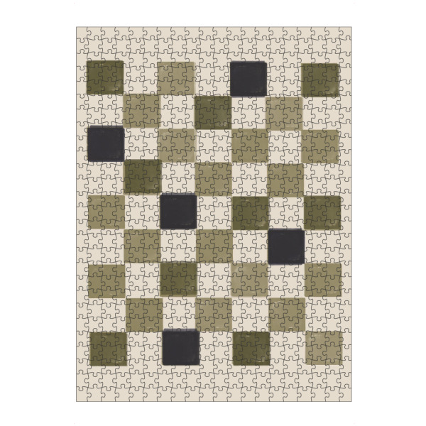 artboxONE Puzzle "Grüner Scheck" artboxONE - Abstrakt,Geometrie - Grüner scheck,Minimalistisch,Schach,Feld,Geometrie,Formen - Bild grüner scheck
