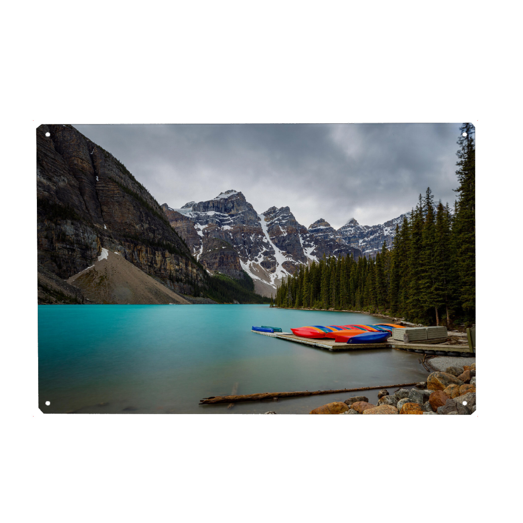 Holzbild "Moraine Lake" artboxONE - Natur,Reise - Kanada,Rocky mountains,Lake moraine,Bergsee,Banff,Berge,Landschaft,Natur,See