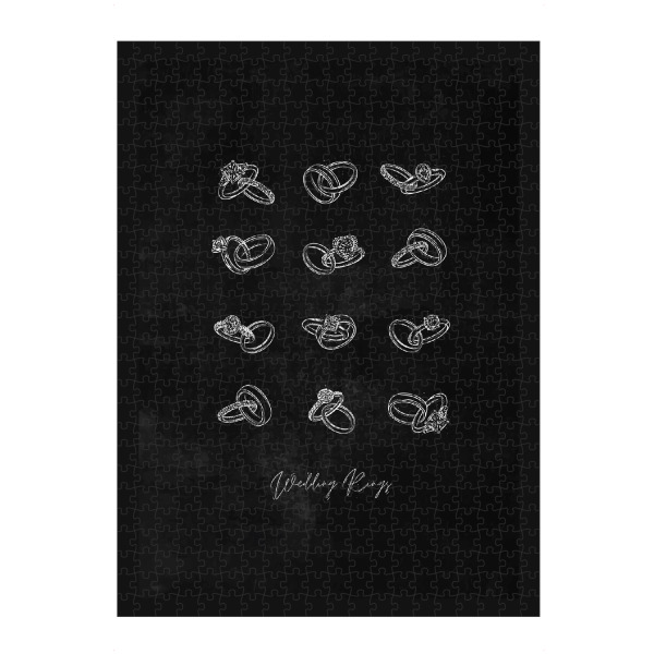 artboxONE Puzzle "Trauring vintage grafisch schwarz" artboxONE - Liebe,Streetart