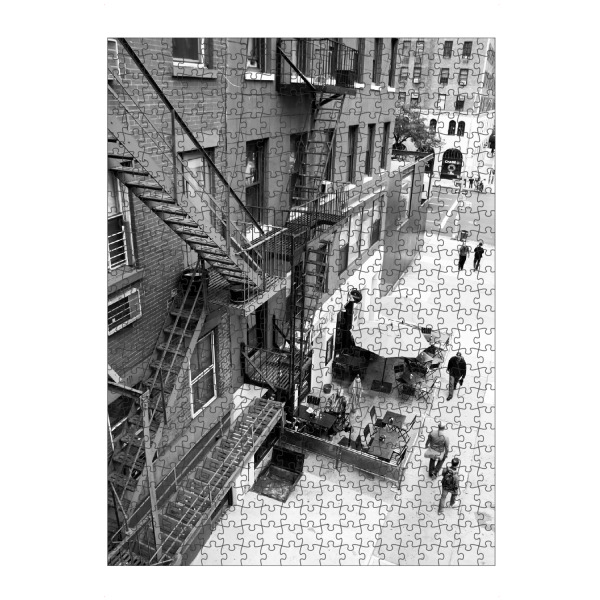 Puzzle Ravensburger "New York City - Café" artboxONE - Städte,Städte / New York,Reise,Schwarzweiß,Architektur