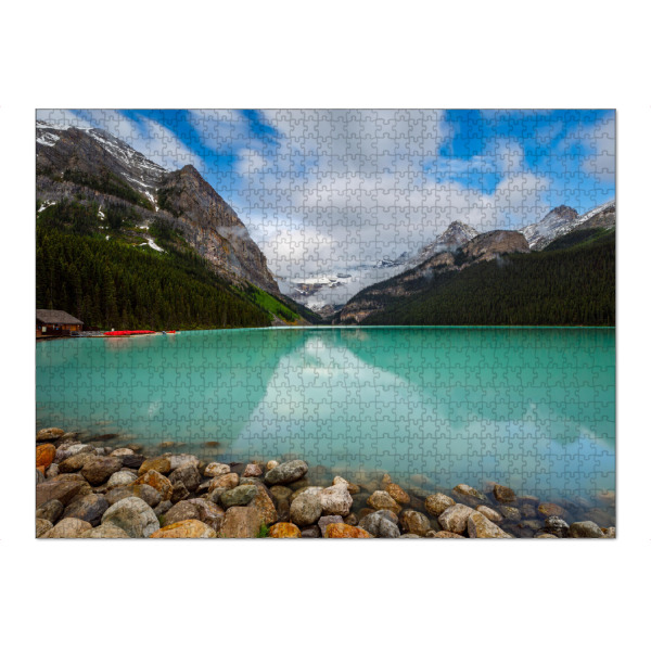 Puzzle Ravensburger "Lake Louise" artboxONE - Natur,Reise - Kanada,Rocky mountains,Lake louise,Bergsee,Banff,Berge,Landschaft,Natur,See