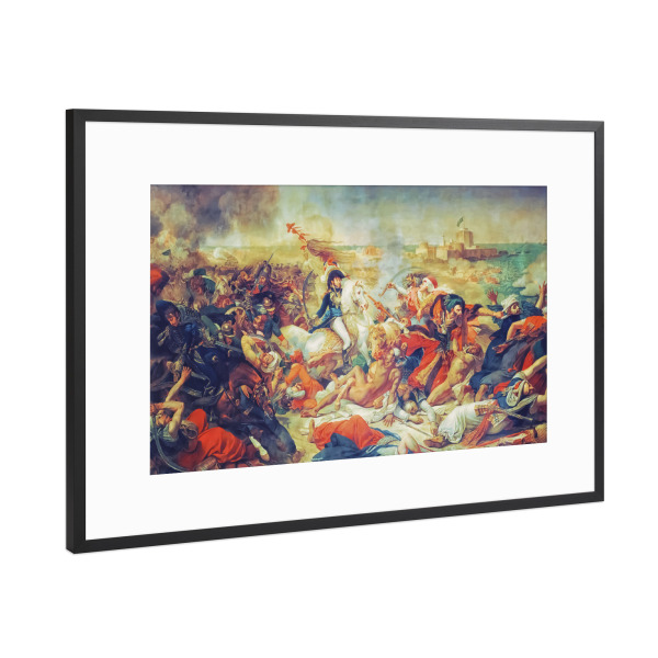 Poster mit Rahmen Schwarz (Metallic) "Schlacht von Abukir" artboxONE - Städte,Reise,Reise / Afrika,Städte / Weitere,Für Papa