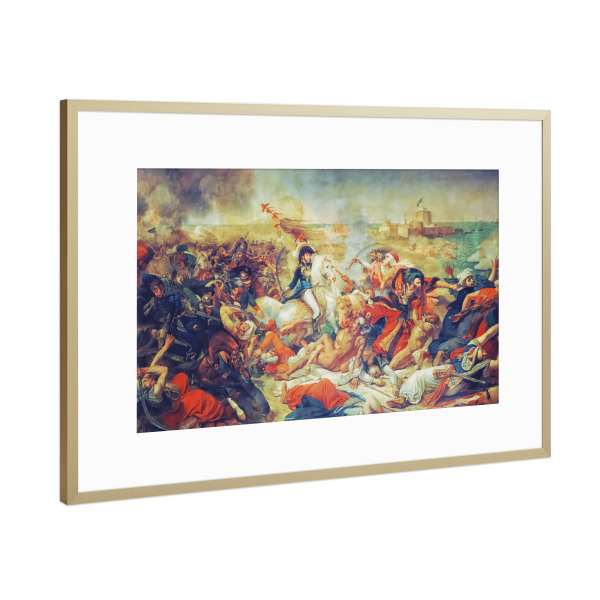 Poster mit Rahmen Gold "Schlacht von Abukir" artboxONE - Städte,Reise,Reise / Afrika,Städte / Weitere,Für Papa