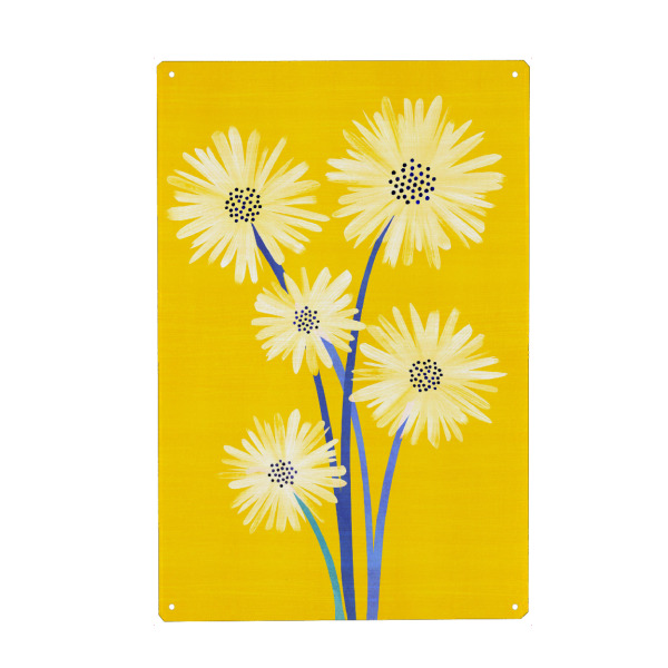 Metall Poster "Sonnige Gänseblümchen" artboxONE - Natur,Floral,Für Kinder,Für Mama