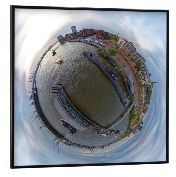 Poster mit schwarzem Rahmen 30x30 cm "Museums U-Boot 434 , in Hamburg" artboxONE - Städte,Städte / Hamburg,Reise,Architektur,Reise / Länder