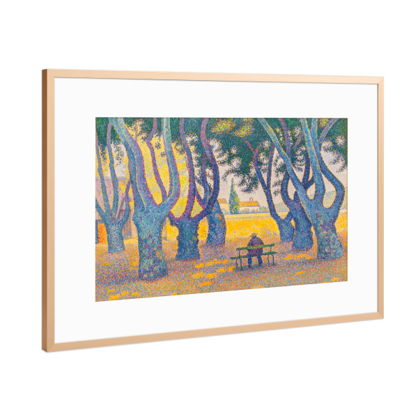 Poster mit Rahmen Kupfer "Place des Lices, Saint-Tropez" artboxONE - Städte,Natur,Reise,Reise / Länder,Für Mama