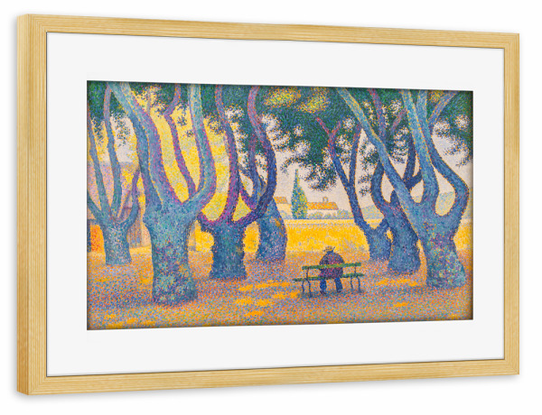 Poster mit Rahmen kiefer "Place des Lices, Saint-Tropez" artboxONE - Städte,Natur,Reise,Reise / Länder,Für Mama