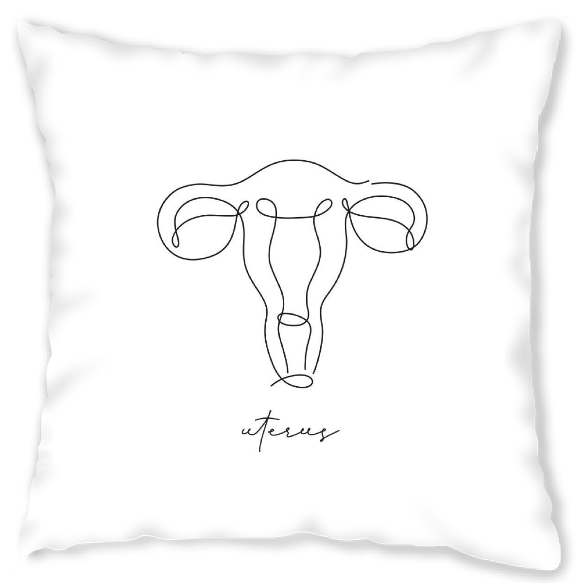 Design-Kissen "Uterus-Stiftlinie" artboxONE - Menschen