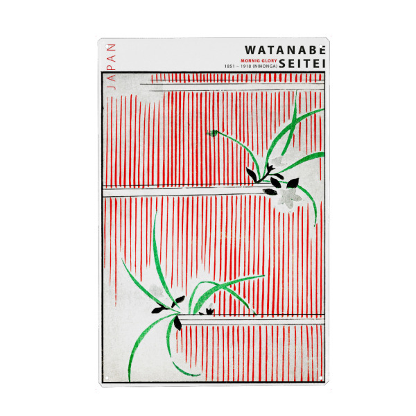 Holzbild "Watanabe Seitei - Morning Glory" artboxONE - Floral,Abstrakt