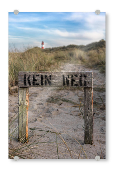 Acrylglasbild "Kein Weg - Sylt in den Dünen" artboxONE - Reise / Strand und Meer