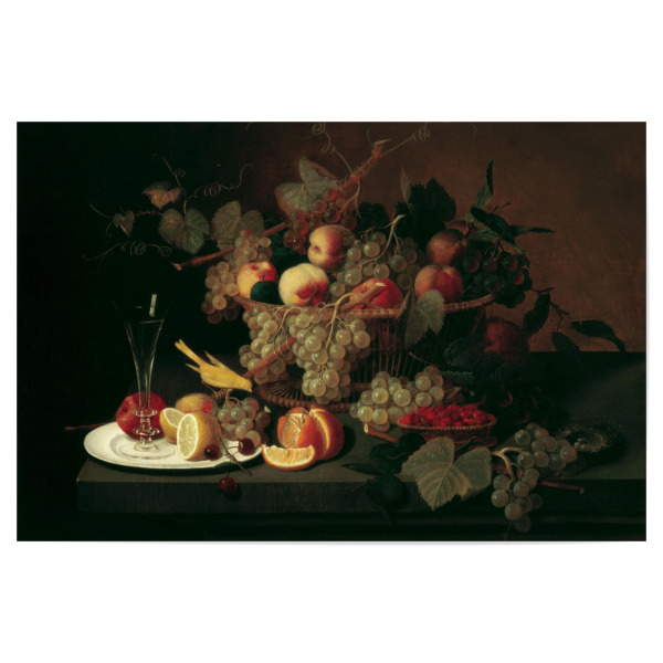 Poster "Obst, Kelch und Kanarienvogel" artboxONE - Natur,Floral