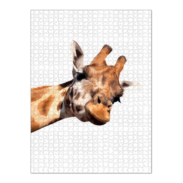 Puzzle Ravensburger "Giraffen-Peekaboo" artboxONE - Tiere - Giraffe,Tier,Tiere,Dschungel,Zoo,Savanne,Afrikanisches tier,Porträt,Guck - Bild giraffe