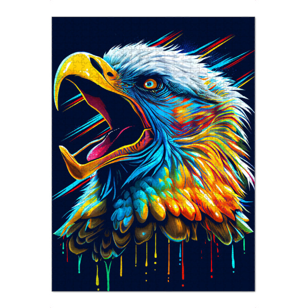 Puzzle Ravensburger "Adler schreien" artboxONE - Tiere,Comic