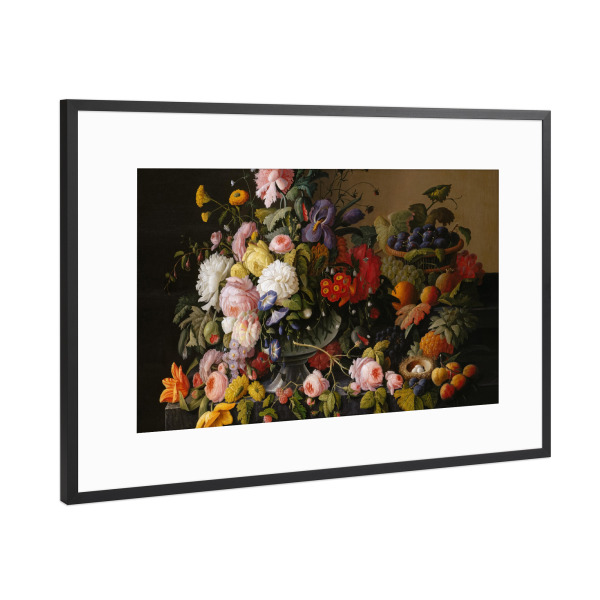 Poster mit Rahmen Schwarz (Metallic) "Blumen und Früchte" artboxONE - Natur,Floral