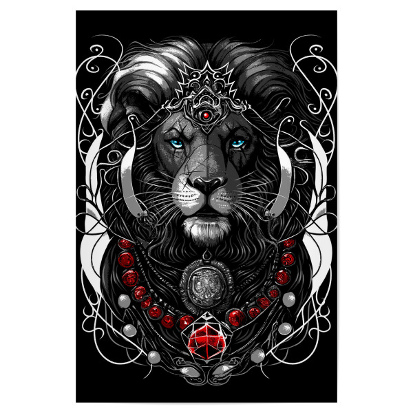 Poster "Moderner Löwe voller Juwelen" artboxONE - Tiere