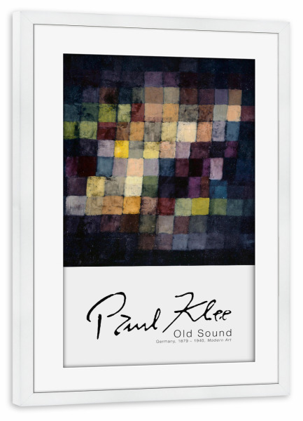 Poster mit Rahmen weiß "Paul Klee - Alter Sound" artboxONE - Abstrakt,Geometrie