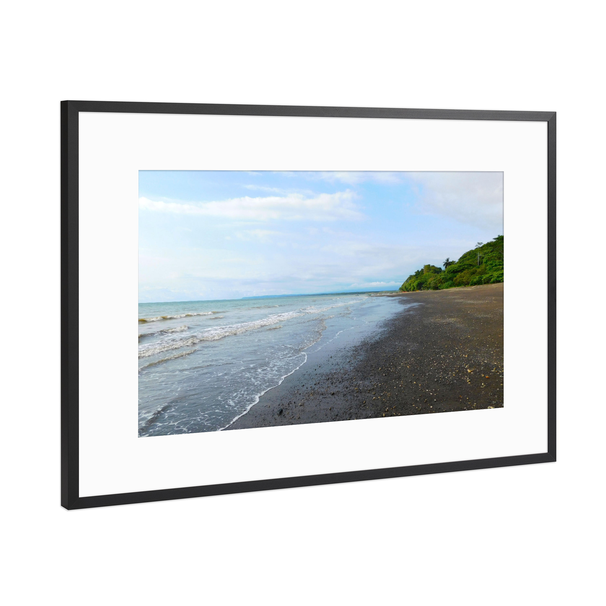 Poster mit Rahmen Schwarz (Metallic) "Pazifikstrand Costa Rica" artboxONE - Natur,Reise,Reise / Strand und Meer,Reise / Länder