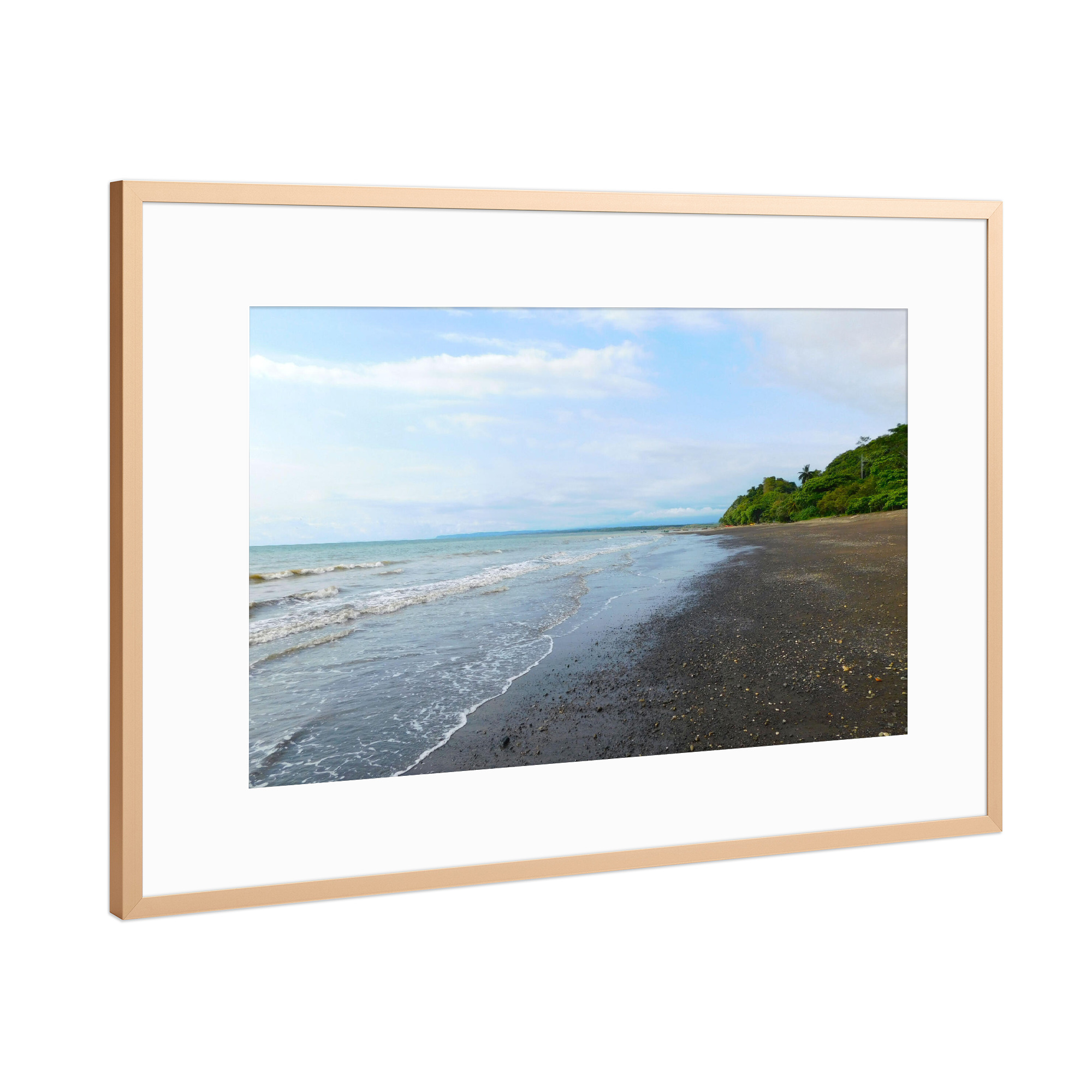 Poster mit Rahmen Kupfer "Pazifikstrand Costa Rica" artboxONE - Natur,Reise,Reise / Strand und Meer,Reise / Länder