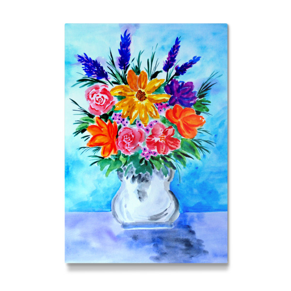 Galerie-Print "Bunter Blumenstrauß in Vase" 30x20 cm artboxONE