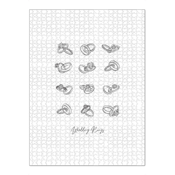 Puzzle Ravensburger "Ehering im Vintage-Grafikstil" artboxONE - Liebe,Streetart