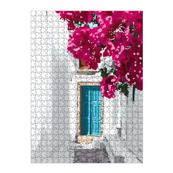 artboxONE Puzzle "Griechisches Versteck" artboxONE - Floral,Architektur