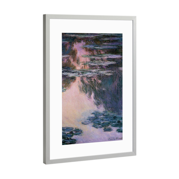 Poster mit Rahmen Silber "Wasserlilien" artboxONE - Natur,Reise,Floral - Claude,Monet,Gemälde,Kunst,Malerei,Natur,Floral,Lilien,Wasser