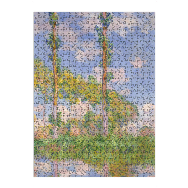 artboxONE Puzzle "Pappeln auf der Sonne" artboxONE - Natur - Claude monet,Pappeln auf der sonne,Kunst,Malerei,Gemälde,Bäume,Natur,Himmel,Wolken