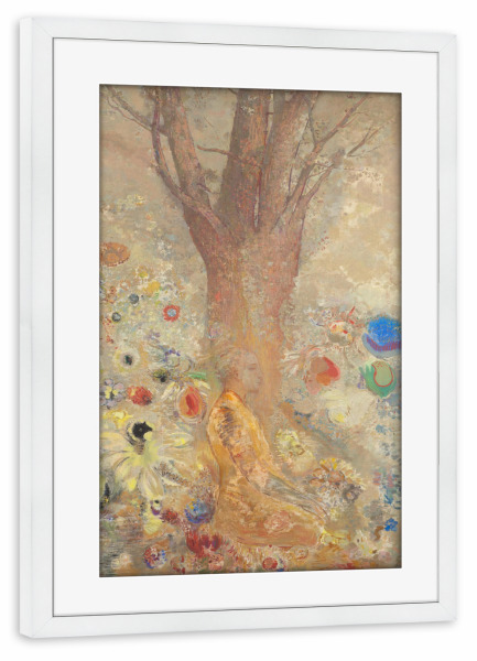 Poster mit Rahmen weiß "Der Buddha" artboxONE - Natur,Floral,Menschen,Männer