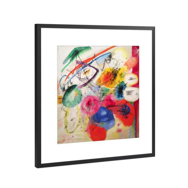 Poster mit Rahmen Schwarz (Metallic) "Schwarze Linien" artboxONE - Abstrakt,Geometrie,Fashion,Für Mama,Für Papa