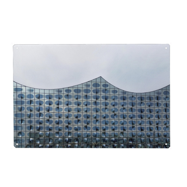 Metall Poster "Window Doublewave" artboxONE - Städte,Städte / Hamburg,Reise,Architektur,Reise / Länder