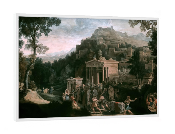 Poster mit weißem Rahmen "Antike Stadt auf einem Berg" artboxONE - Reise,Architektur,Reise / Länder,Städte / Weitere