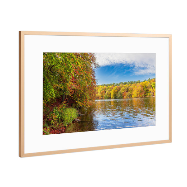 Poster mit Rahmen Kupfer "Schmaler Luzin im Herbst" artboxONE - Natur,Reise
