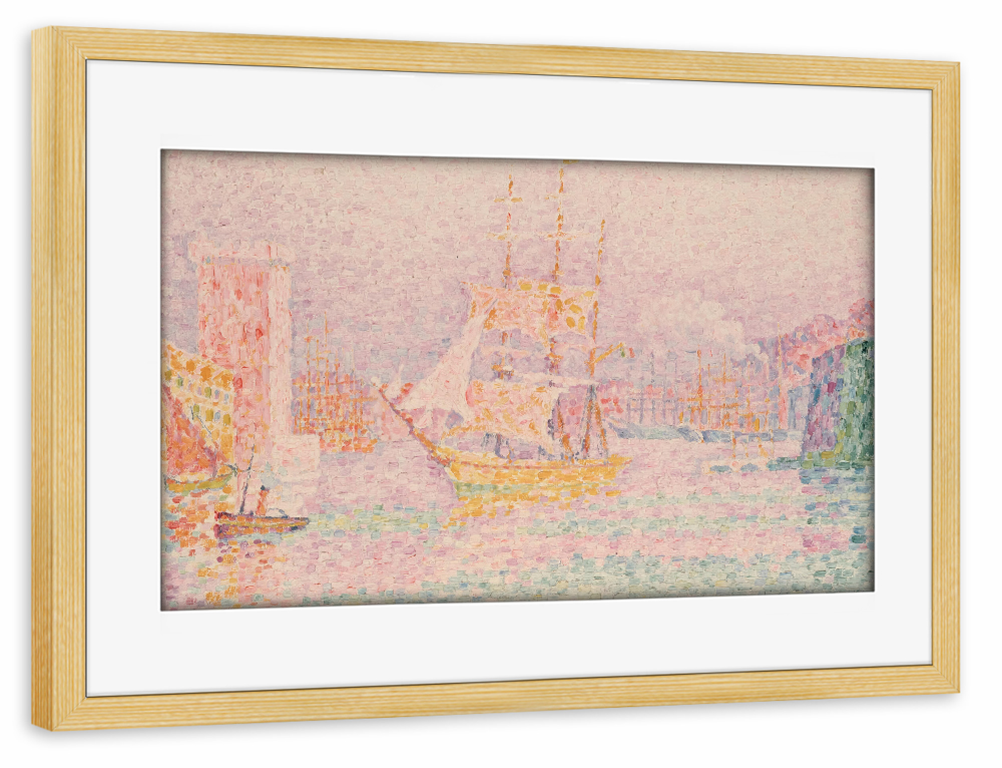 Poster mit Rahmen kiefer "Hafen von Marseille" artboxONE - Städte,Reise,Architektur,Reise / Länder,Städte / Weitere
