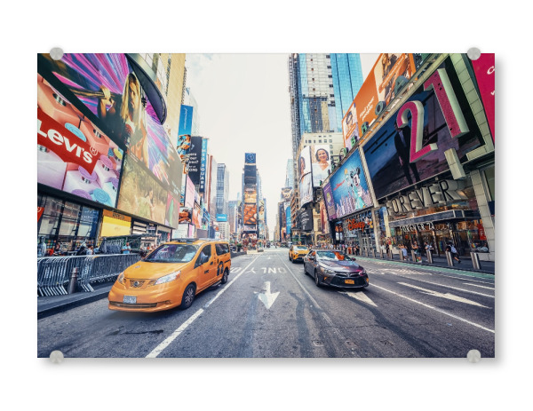 Acrylglasbild "Gelbes Taxi" artboxONE - Städte,Städte / New York,Reise,Architektur,Reise / Länder