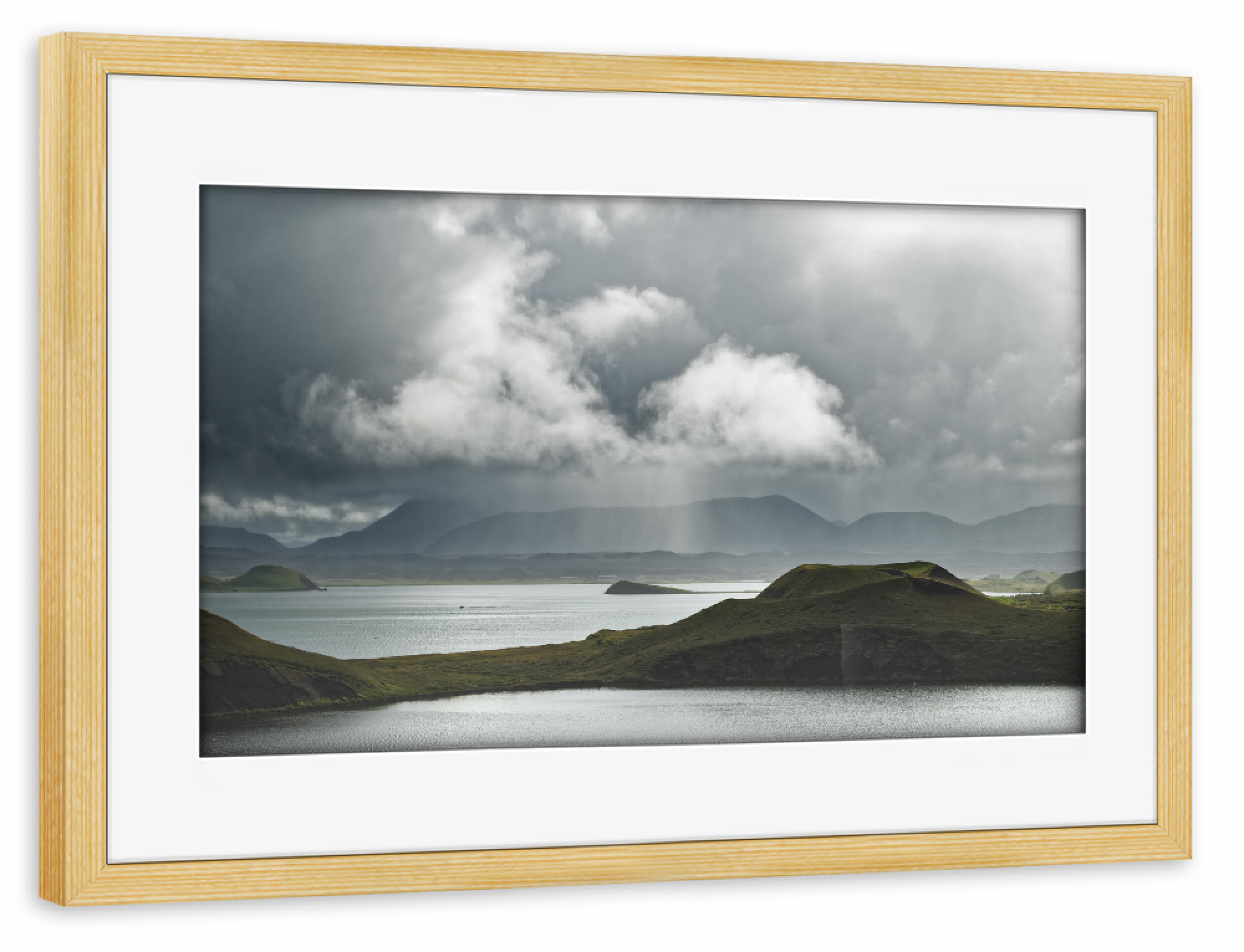 Poster mit Rahmen kiefer "Myvatn" artboxONE - Natur,Reise,Reise / Länder