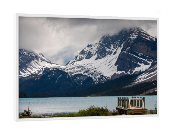 Poster mit weißem Rahmen "Der Lake Bow in Kanada" artboxONE - Natur,Reise