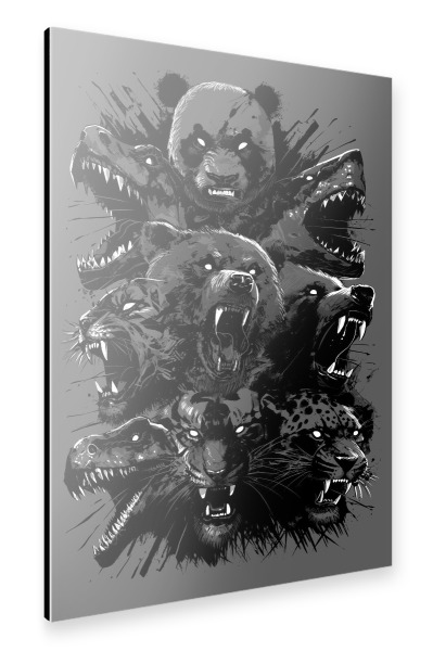 Alu-Dibond "Wilde Tiere" 30x20 cm artboxONE