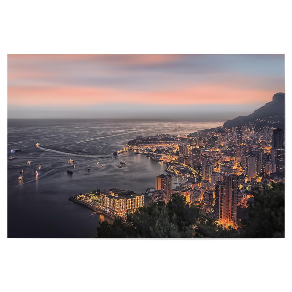Poster "Monaco-Abend" artboxONE - Städte,Reise,Architektur,Reise / Länder,Städte / Weitere