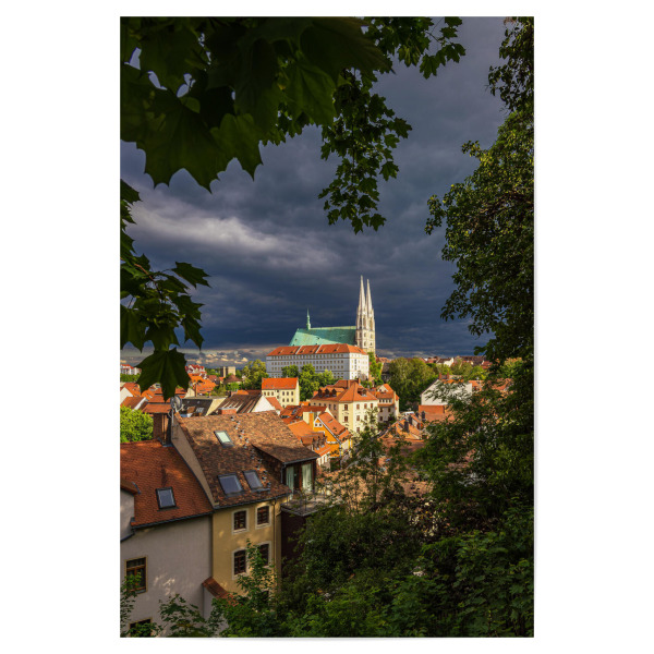 Poster "Bäume, Häuser, Kirche" artboxONE - Reise,Architektur,Städte / Weitere