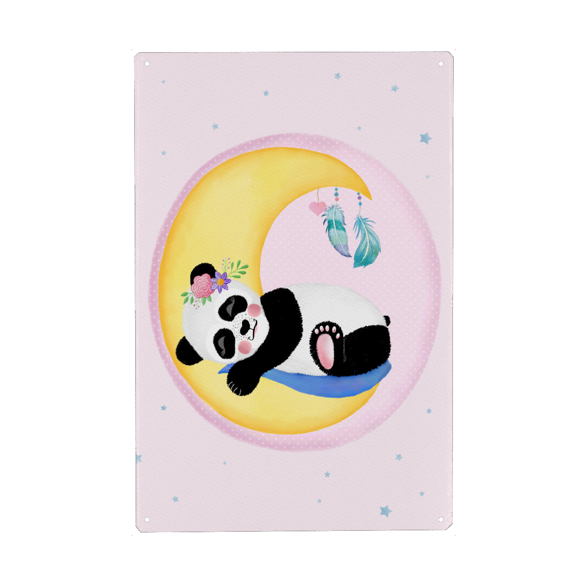 Metall Poster "Panda-Babygirl" artboxONE - Für Kinder,Tiere,Liebe