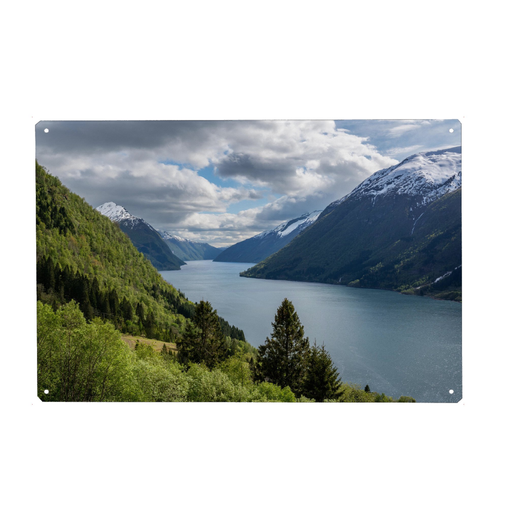 Metall Poster "Fjordlicht" artboxONE - Natur,Reise / Strand und Meer,Reise / Länder