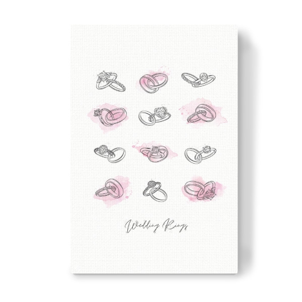 Leinwandbild "Vintage rosa Kleckse des Eherings" artboxONE - Typografie,Streetart