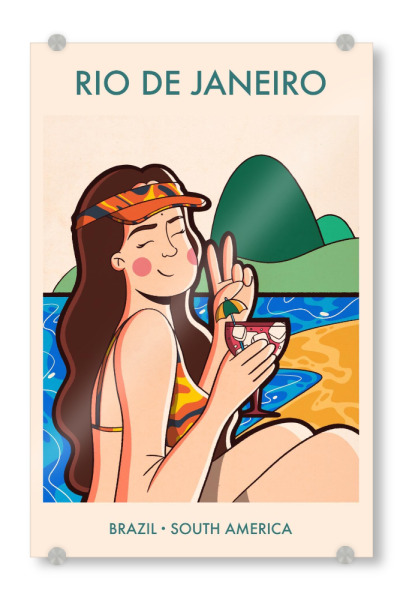 Acrylglasbild "Mädchen Rio de Janeiro" artboxONE - Natur,Essen & Trinken,Menschen,Städte / Rio de Janeiro