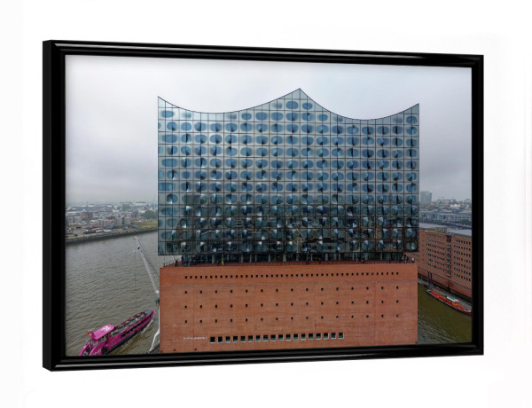 Poster mit schwarzem Rahmen "Elbphilharmonie Hamburg - Ostwand" artboxONE - Städte,Städte / Hamburg,Reise,Architektur,Reise / Länder