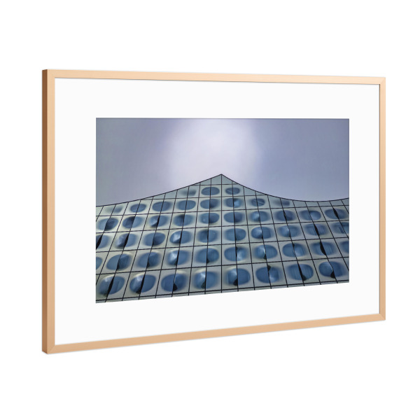 Poster mit Rahmen Kupfer "Window Wavepeak in grey Sky" artboxONE - Architektur